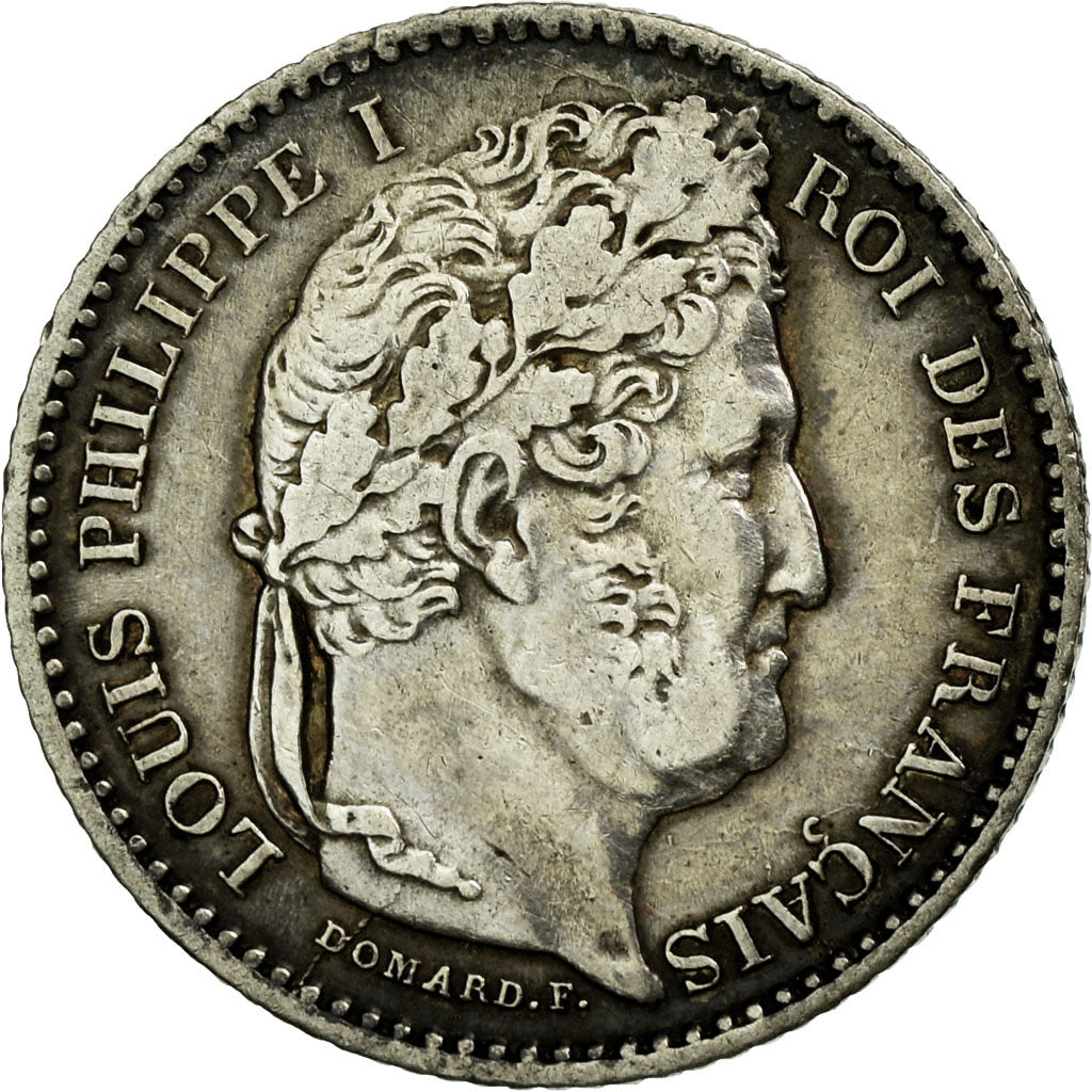 Coin, France, Louis-Philippe, 25 Centimes, 1845, Rouen, EF(40-45), Silver