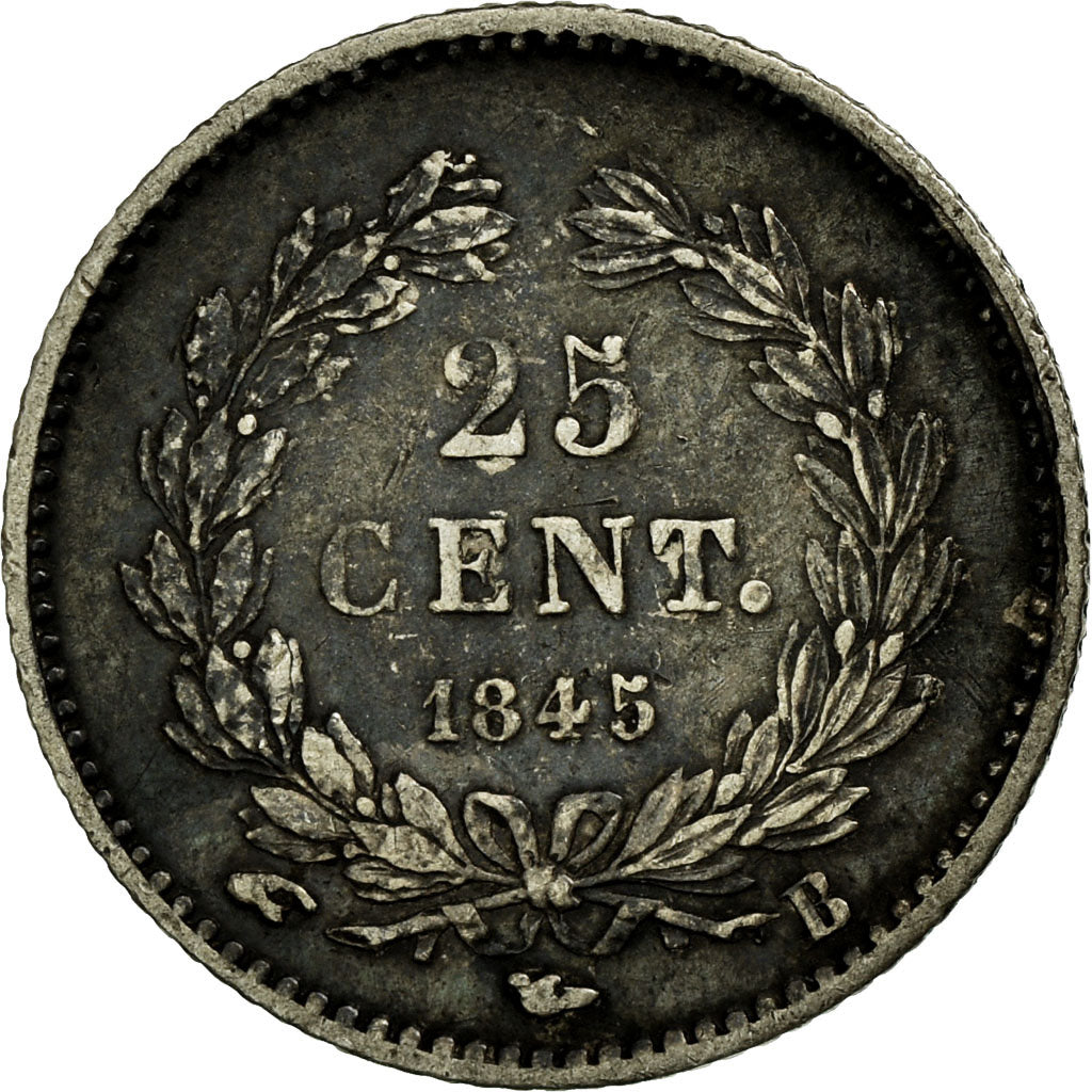 Coin, France, Louis-Philippe, 25 Centimes, 1845, Rouen, EF(40-45), Silver