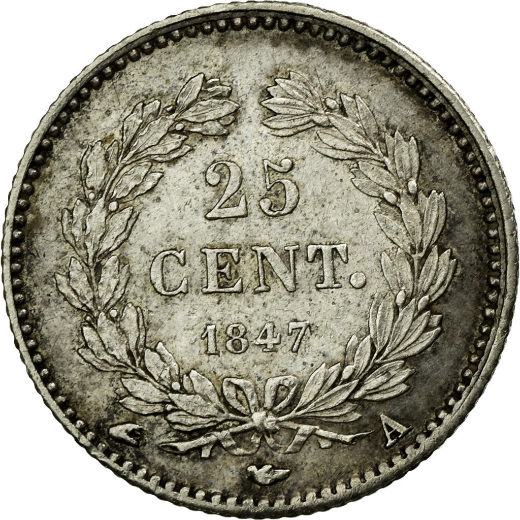 Coin, France, Louis-Philippe, 25 Centimes, 1847, Paris, AU(55-58), Silver