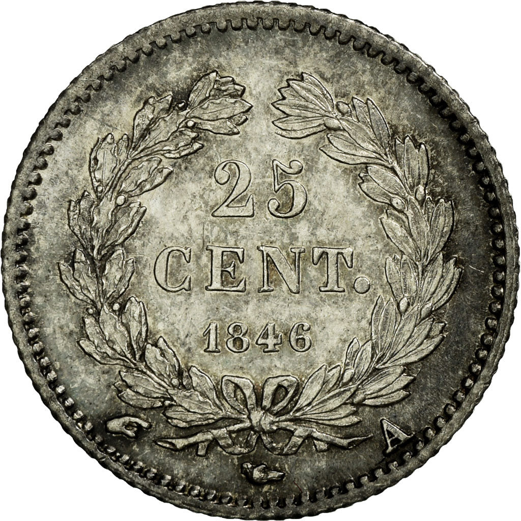 Coin, France, Louis-Philippe, 25 Centimes, 1846, Paris, AU(55-58), Silver