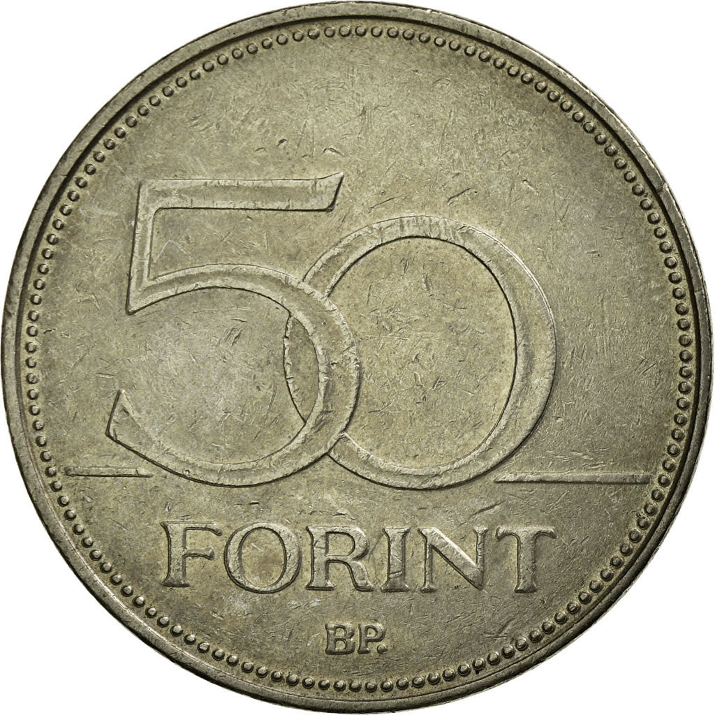 Münze, Ungarn, 50 Forint, 2001, Budapest, SS, Copper-nickel, KM:697