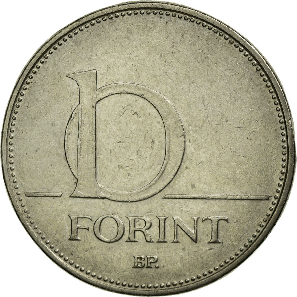 Coin, Hungary, 10 Forint, 1993, Budapest, EF(40-45), Copper-nickel, KM:695