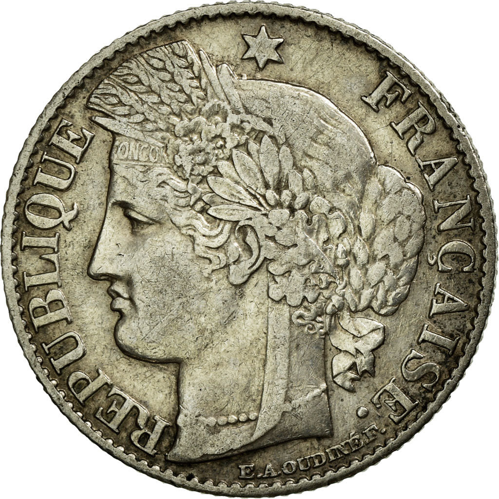 Coin, France, Cérès, 50 Centimes, 1872, Paris, EF(40-45), Silver, Gadoury:419a