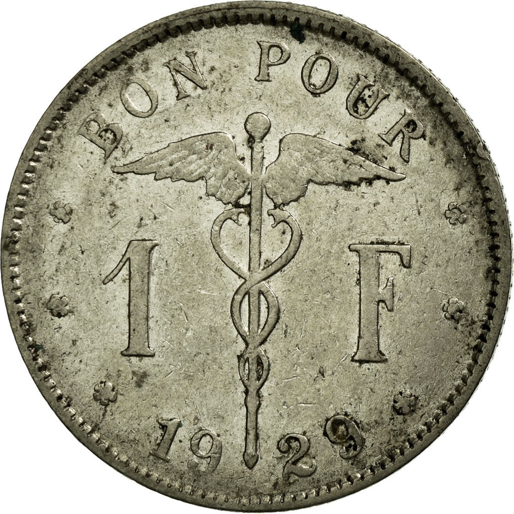 Moneda, Bélgica, Franc, 1929, MBC, Níquel, KM:89