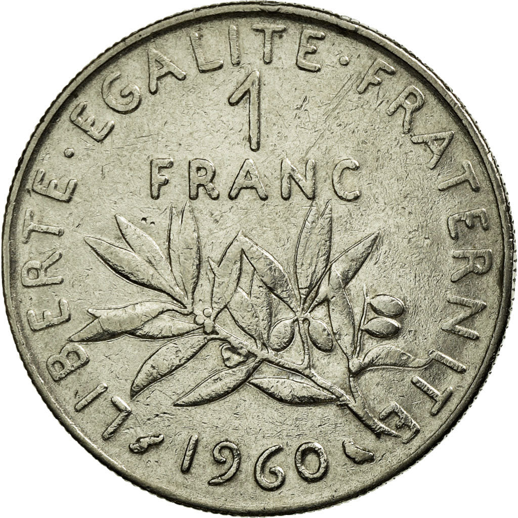 Münze, Frankreich, Semeuse, Franc, 1960, Paris, SS, Nickel, KM:925.1