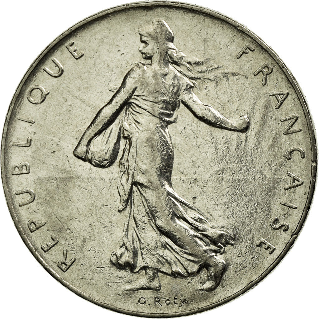 Moneta, Francja, Semeuse, Franc, 1976, Paris, EF(40-45), Nikiel, KM:925.1