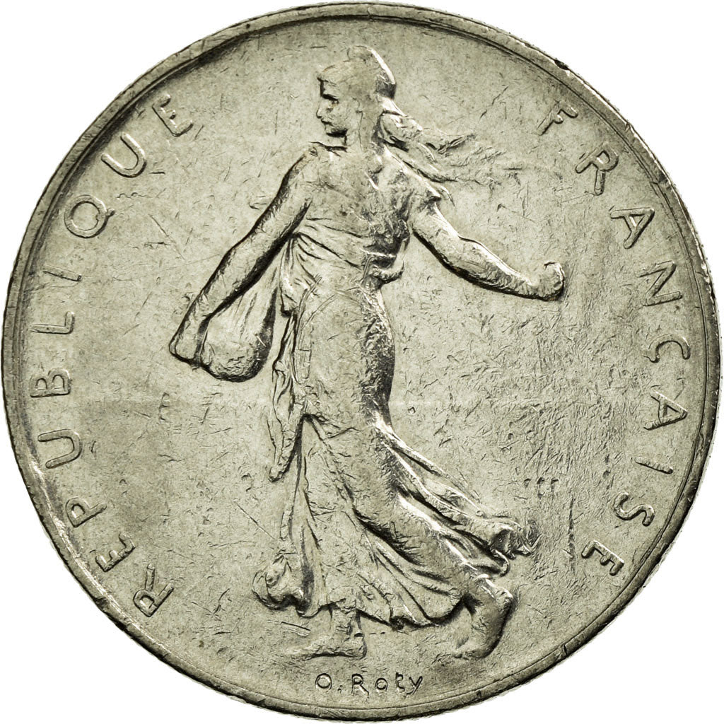 Moneta, Francja, Semeuse, Franc, 1977, Paris, EF(40-45), Nikiel, KM:925.1