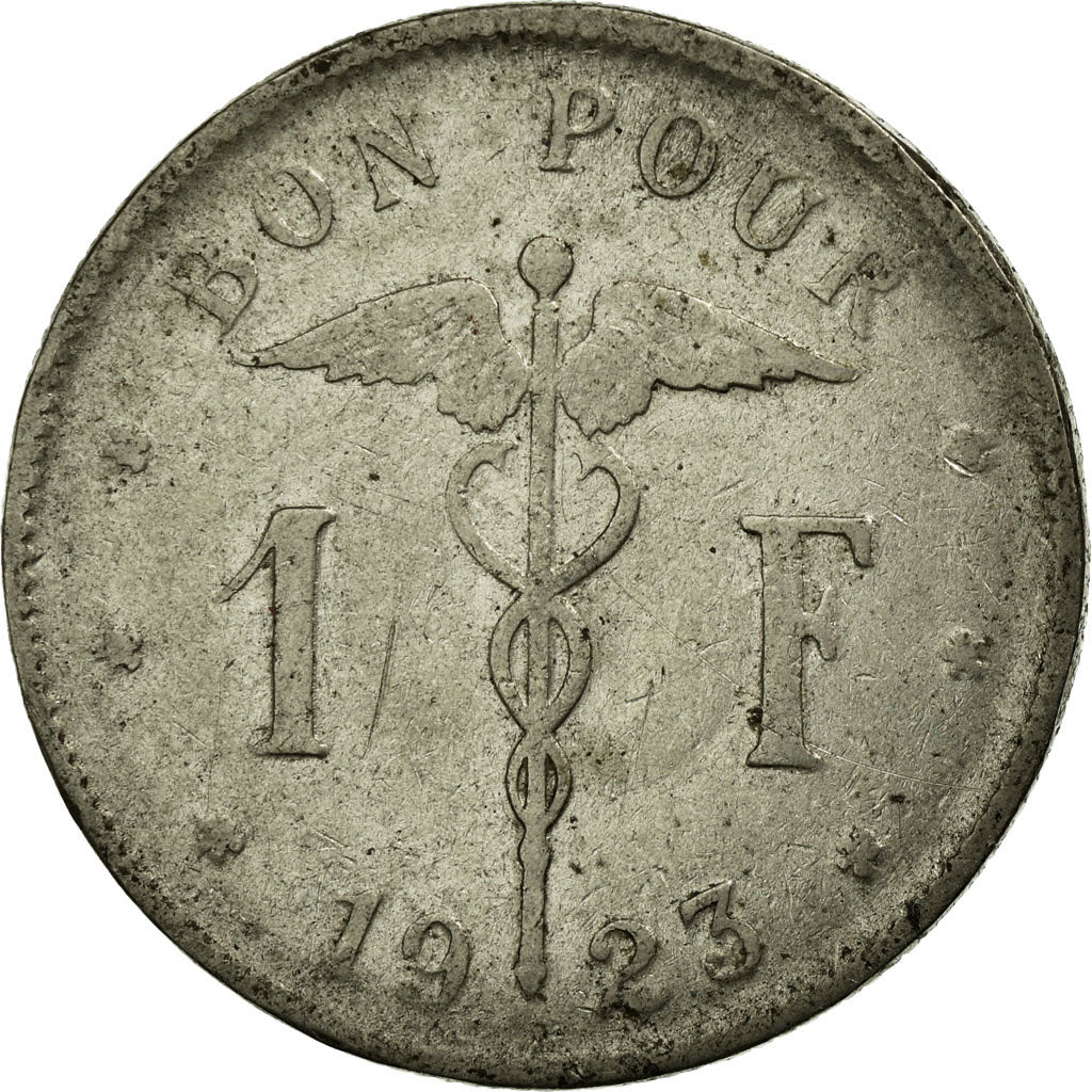 Monnaie, Belgique, Franc, 1923, TTB, Nickel, KM:89