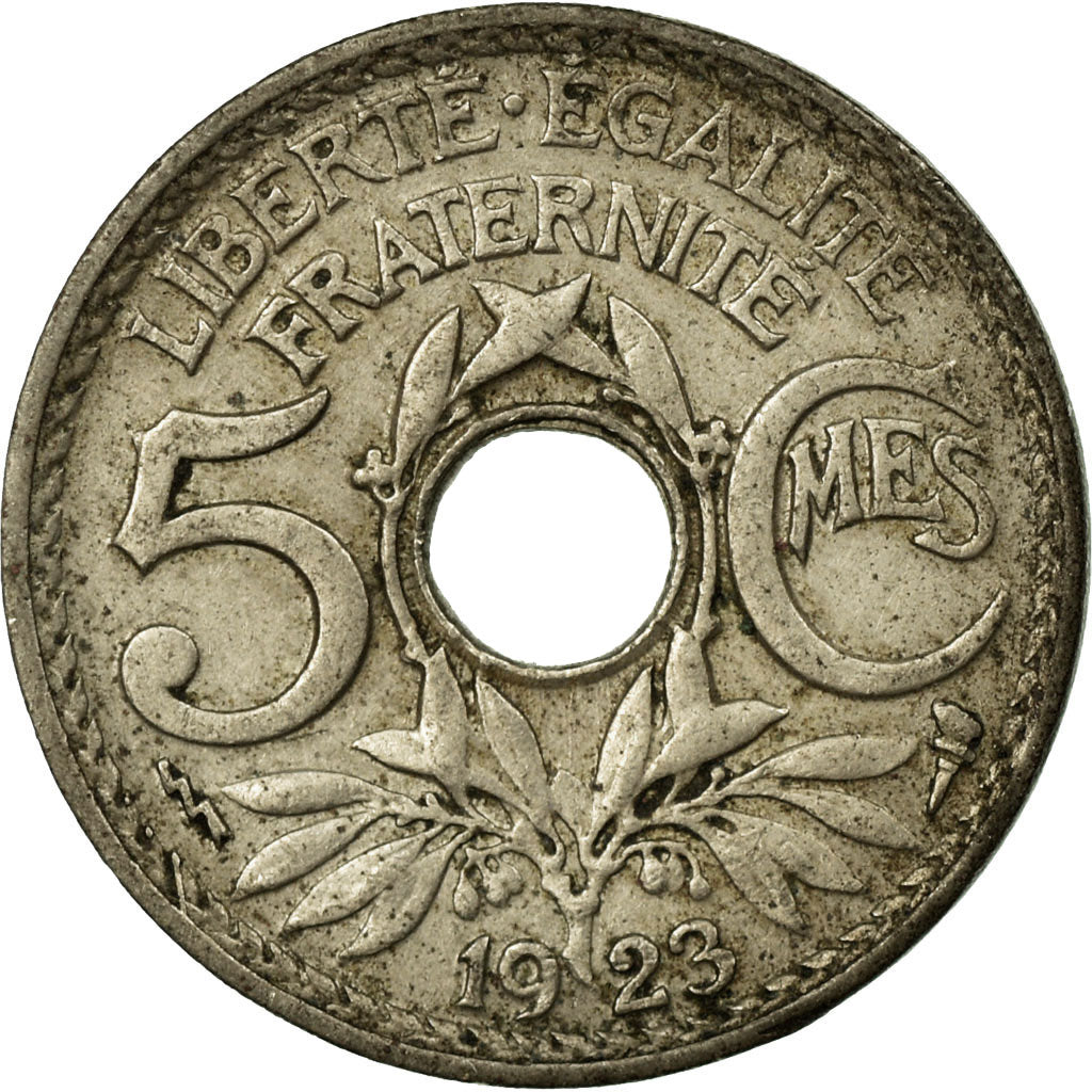 Monnaie, France, Lindauer, 5 Centimes, 1923, TTB, Copper-nickel, Gadoury:170