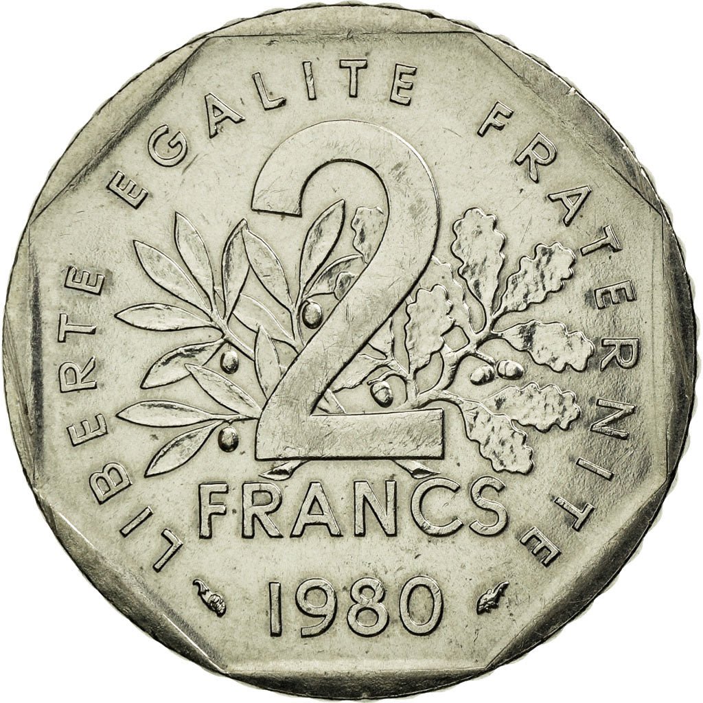 Münze, Frankreich, Semeuse, 2 Francs, 1980, Paris, SS+, Nickel, KM:942.2
