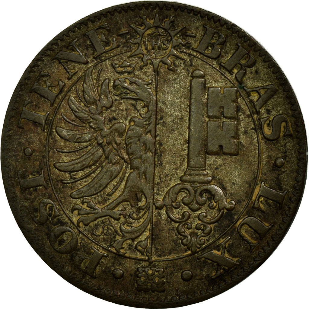 Coin, SWISS CANTONS, GENEVA, 5 Centimes, 1840, AU(55-58), Billon, KM:131