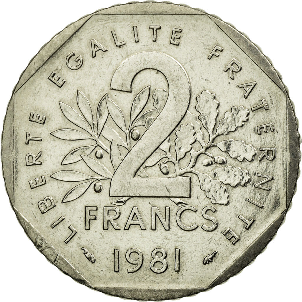 Münze, Frankreich, Semeuse, 2 Francs, 1981, Paris, SS+, Nickel, KM:942.1