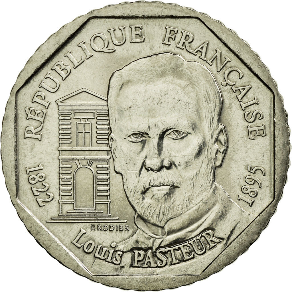 Moneta, Francia, Pasteur, 2 Francs, 1995, Paris, SPL-, Nichel, KM:1119
