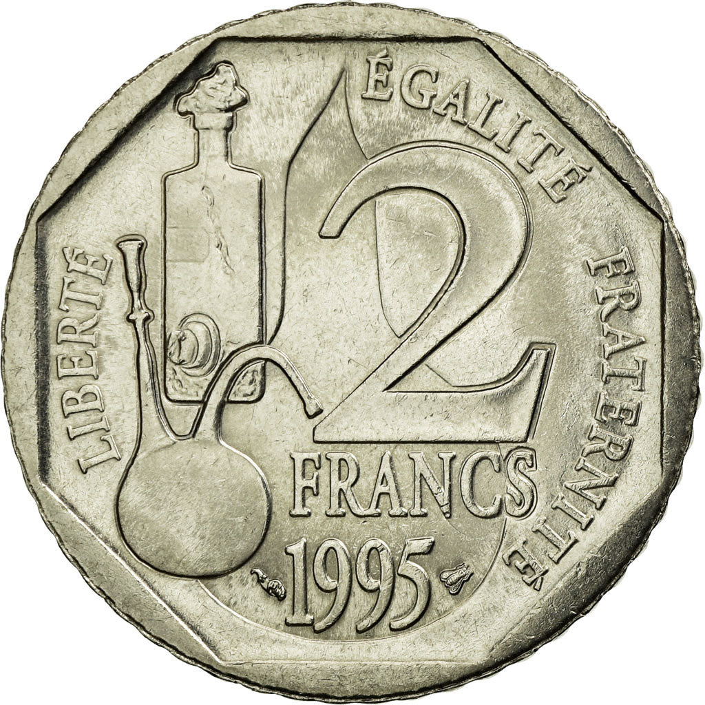 Moneta, Francia, Pasteur, 2 Francs, 1995, Paris, SPL-, Nichel, KM:1119