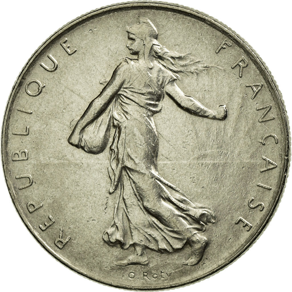 Moneta, Francia, Semeuse, Franc, 1973, Paris, BB+, Nichel, KM:925.1, Gadoury:474