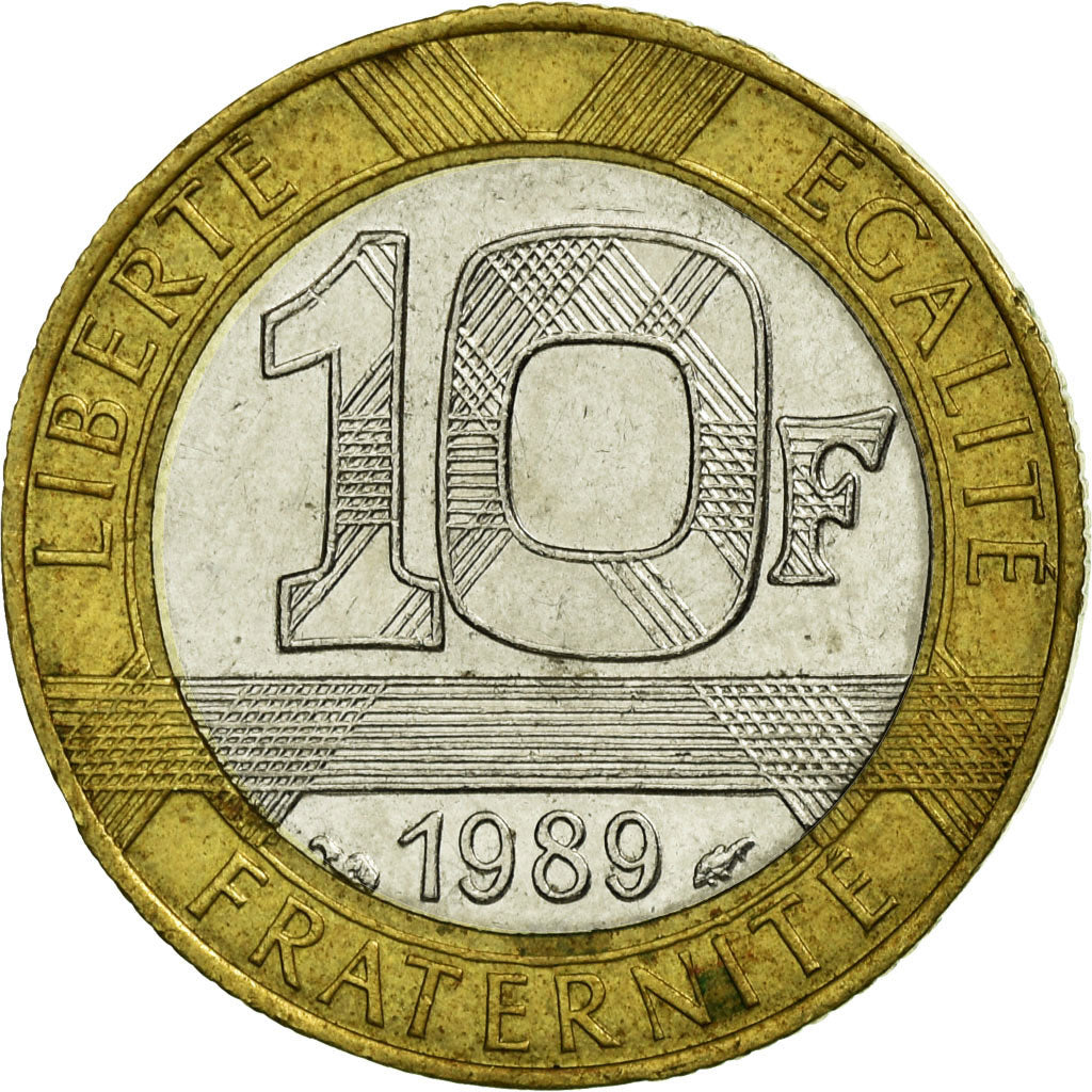 Coin, France, Génie, 10 Francs, 1989, Paris, VF(30-35), Bi-Metallic, KM:964.1