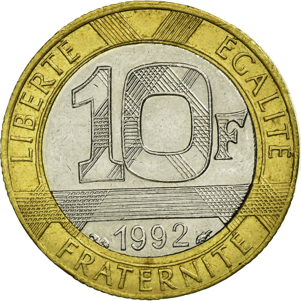 Monnaie, France, Génie, 10 Francs, 1992, Paris, TTB, Bi-Metallic, Gadoury:827