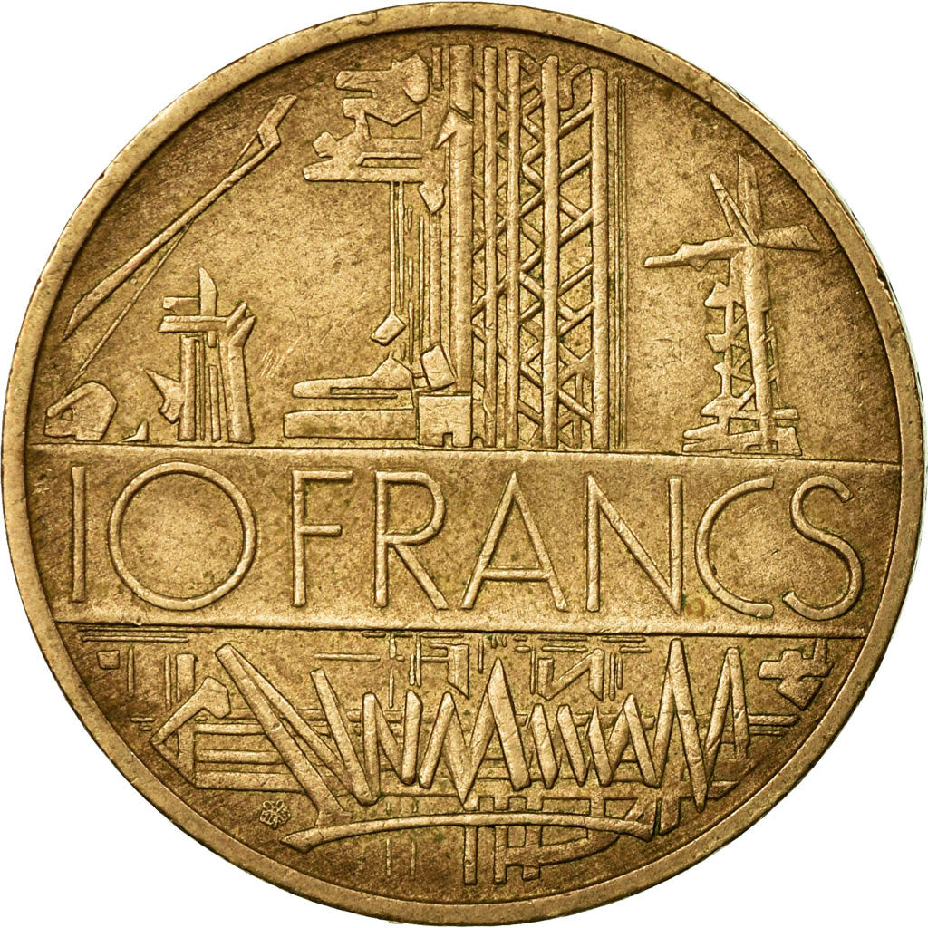 Moneta, Francja, Mathieu, 10 Francs, 1980, Paris, EF(40-45), Mosiądz niklowy
