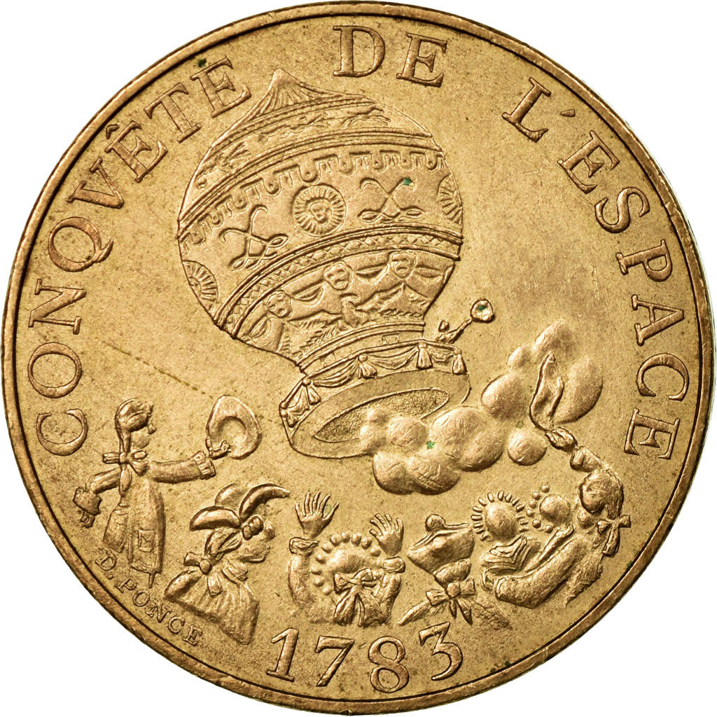 Moneta, Francia, La conquête, 10 Francs, 1983, Paris, BB, Nichel-bronzo