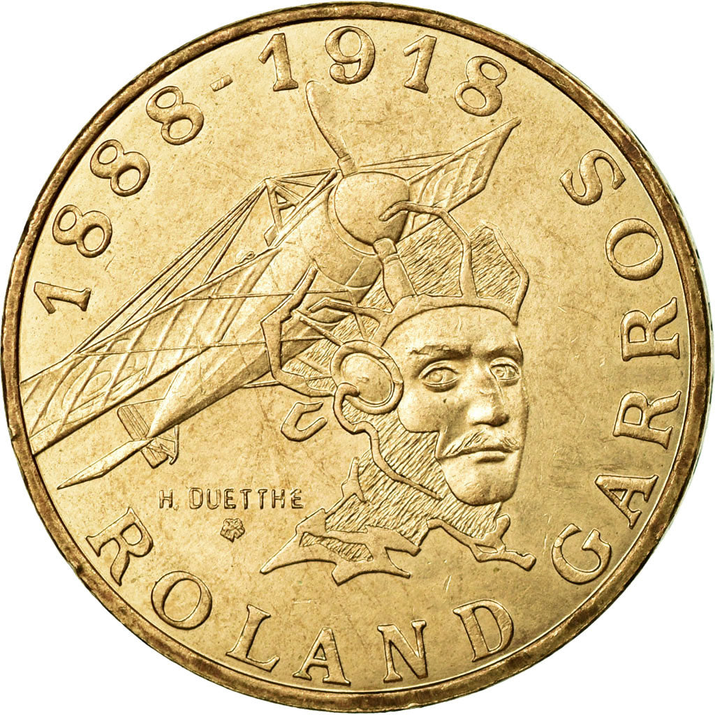 Moeda, França, Roland Garros, 10 Francs, 1988, Paris, EF(40-45)