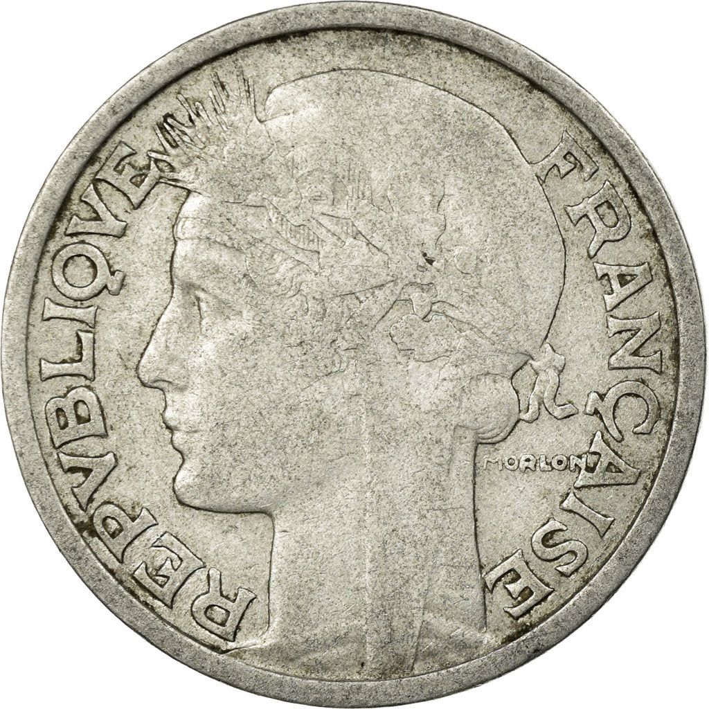 Münze, Frankreich, Morlon, 2 Francs, 1948, Beaumont - Le Roger, SS, Aluminium