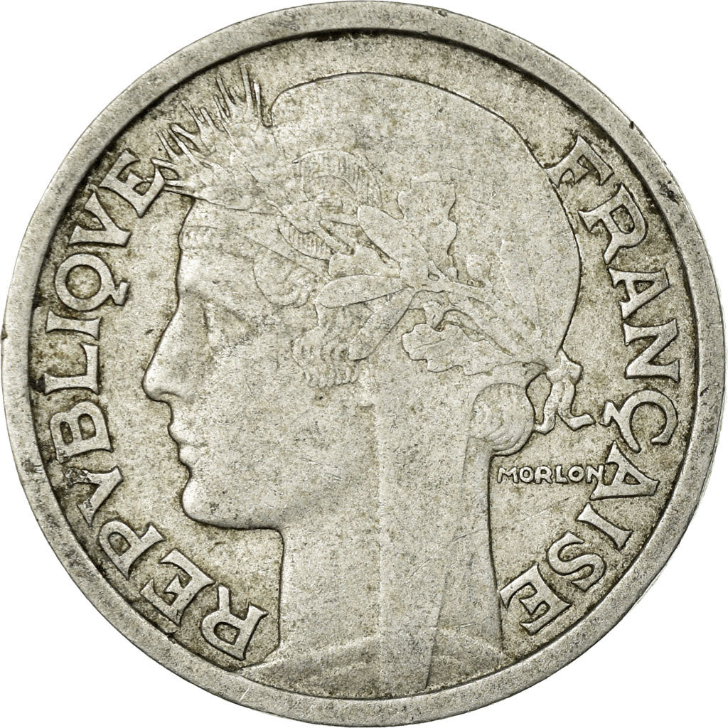 Münze, Frankreich, Morlon, 2 Francs, 1948, Paris, S+, Aluminium, KM:886a.1