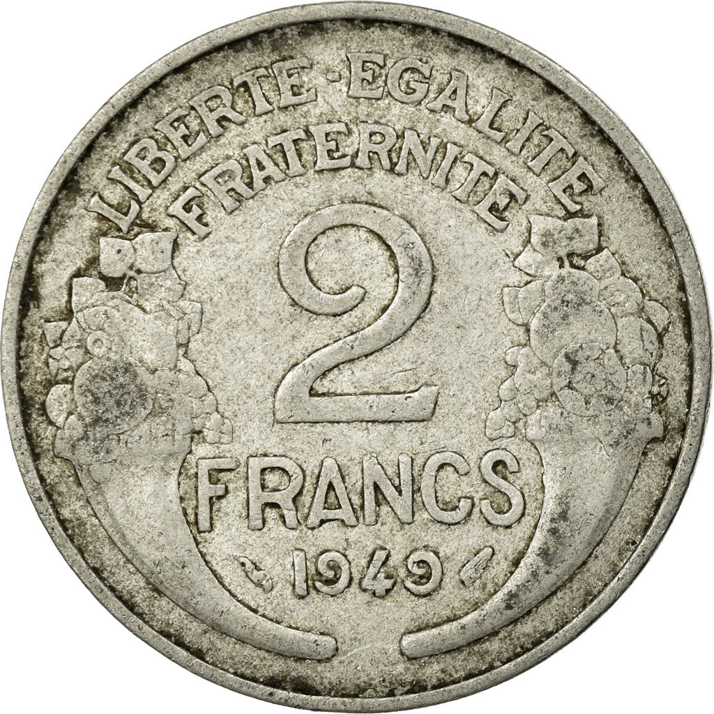 Coin, France, Morlon, 2 Francs, 1949, Paris, VF(30-35), Aluminum, KM:886a.1