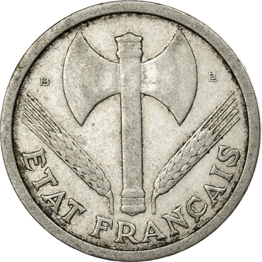 Münze, Frankreich, Bazor, 2 Francs, 1944, Beaumont - Le Roger, SS, Aluminium