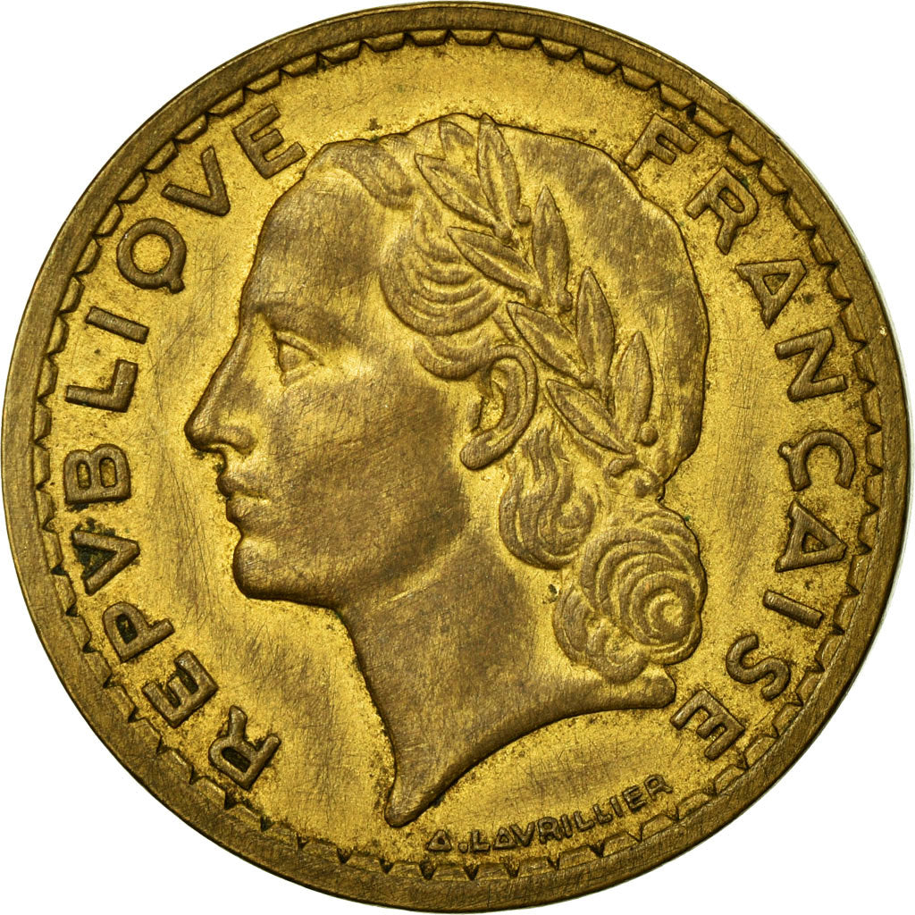 Coin, France, Lavrillier, 5 Francs, 1946, Paris, EF(40-45), Aluminum-Bronze