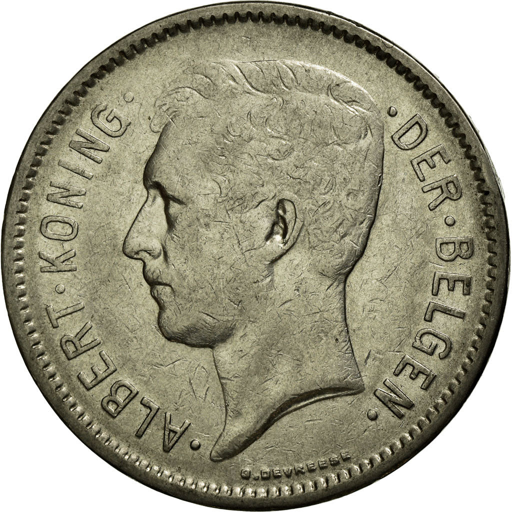 Moeda, Bélgica, 5 Francs, 5 Frank, 1930, VF(30-35), Níquel, KM:98