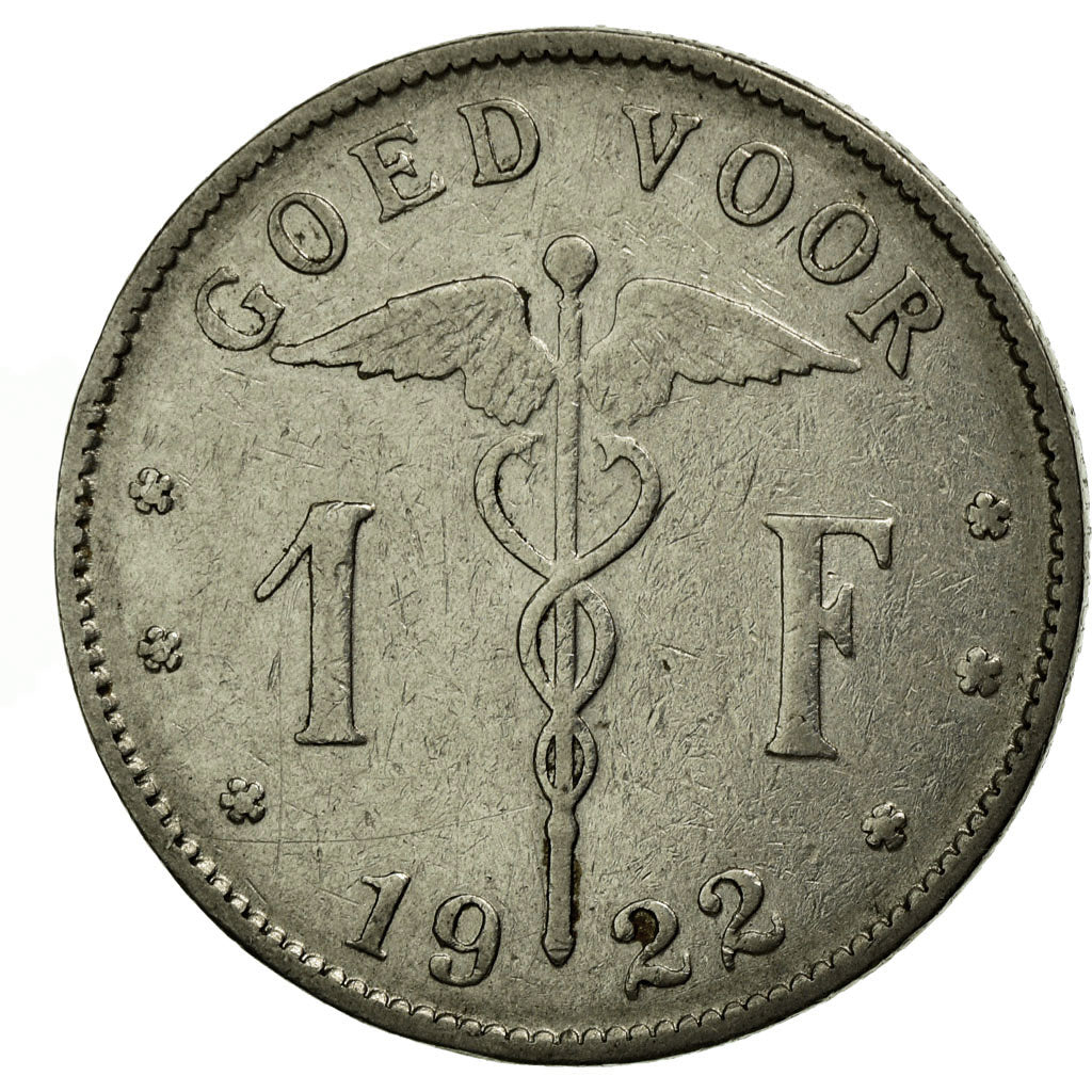 Moneda, Bélgica, Franc, 1922, MBC, Níquel, KM:90