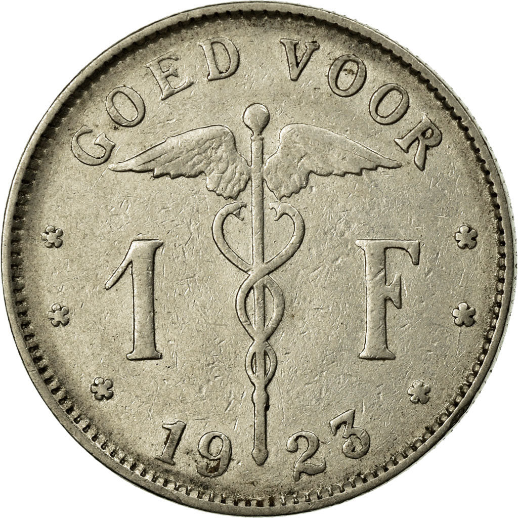 Moneta, Belgio, Franc, 1923, BB, Nichel, KM:90