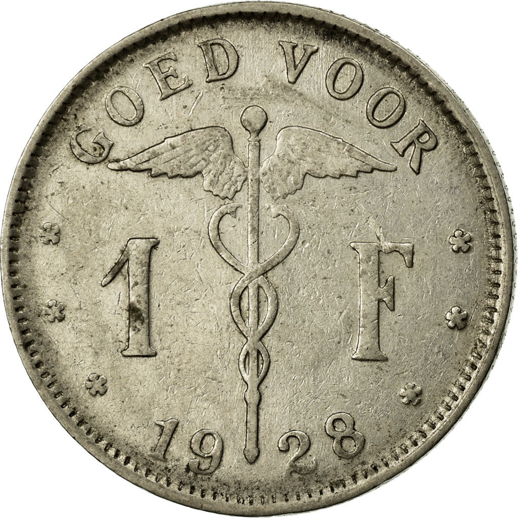 Moneta, Belgio, Franc, 1928, BB, Nichel, KM:90