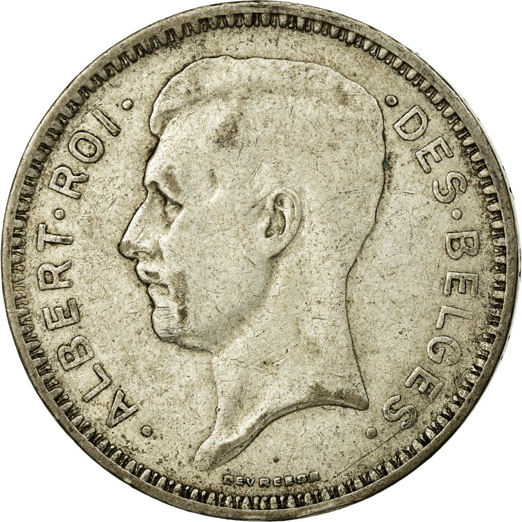 Coin, Belgium, 20 Francs, 20 Frank, 1934, VF(20-25), Silver, KM:103.1