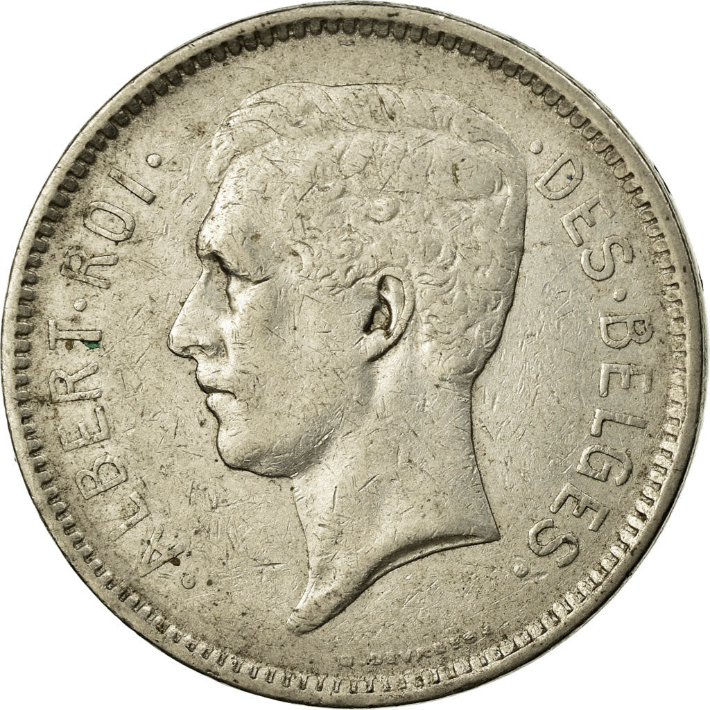 Moneda, Bélgica, 5 Francs, 5 Frank, 1932, BC+, Níquel, KM:97.1
