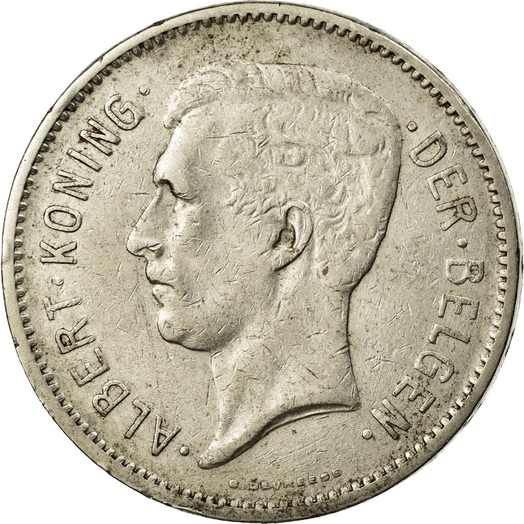 Moeda, Bélgica, 5 Francs, 5 Frank, 1932, VF(30-35), Níquel, KM:98