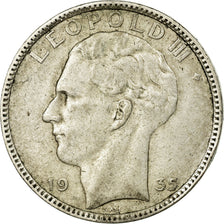 Coin, Belgium, 20 Francs, 20 Frank, 1935, VF(30-35), Silver, KM:105