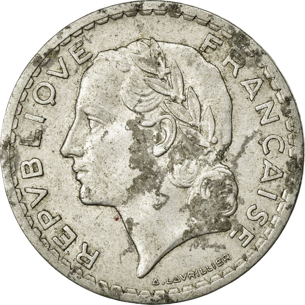 Coin, France, Lavrillier, 5 Francs, 1947, Paris, EF(40-45), Aluminum, KM:888b.1