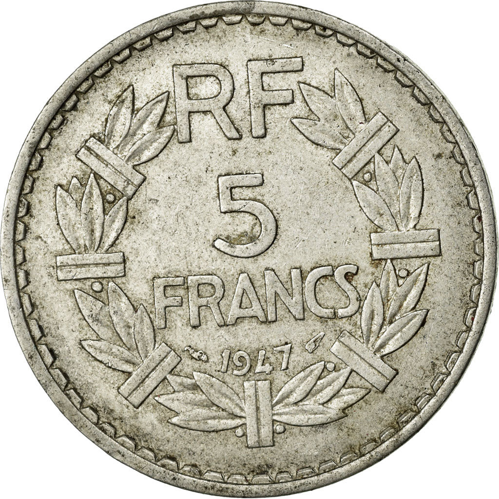 Coin, France, Lavrillier, 5 Francs, 1947, Paris, EF(40-45), Aluminum, KM:888b.1