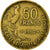 Moeda, França, Guiraud, 50 Francs, 1952, Paris, EF(40-45), Alumínio-Bronze