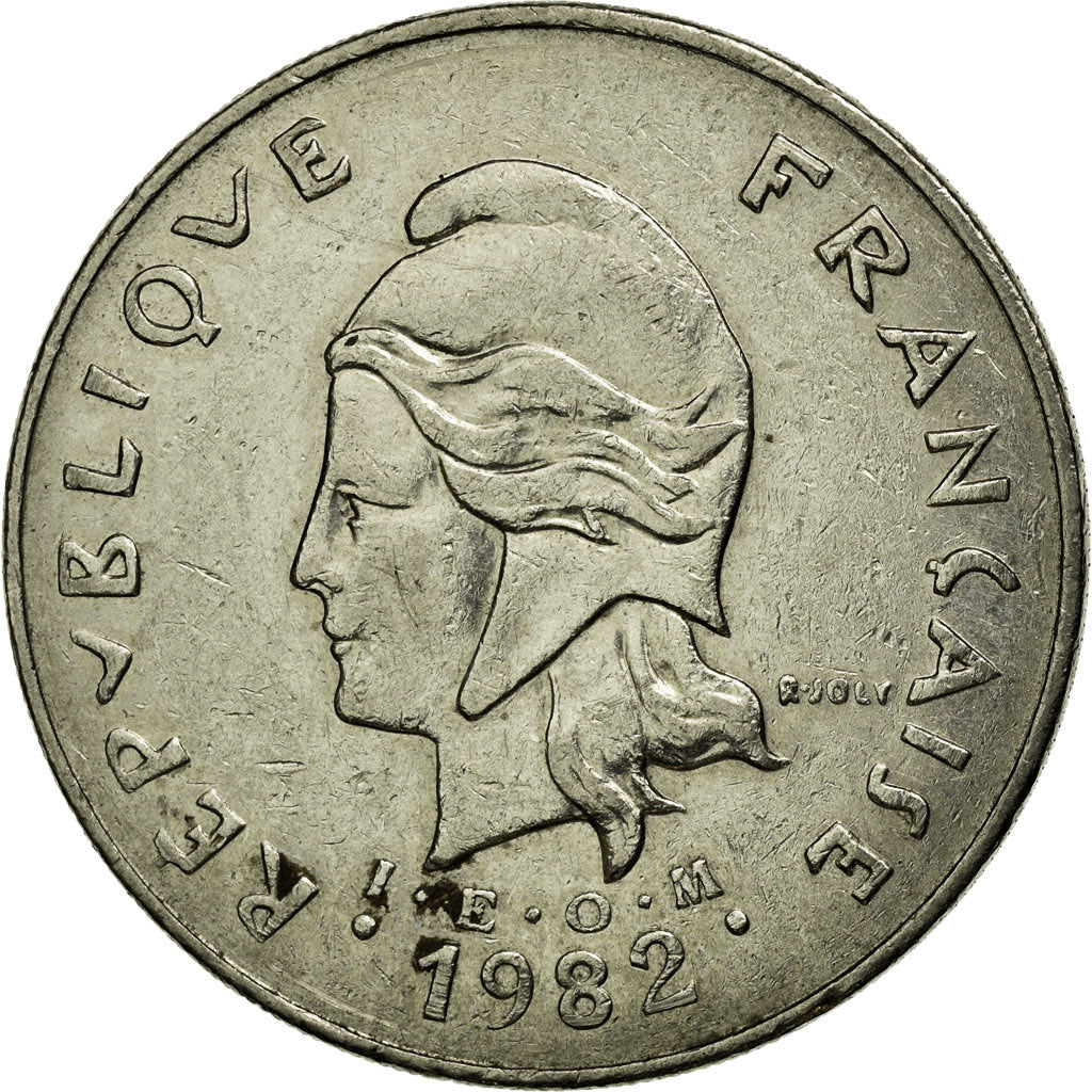 Coin, French Polynesia, 50 Francs, 1982, Paris, EF(40-45), Nickel, KM:13