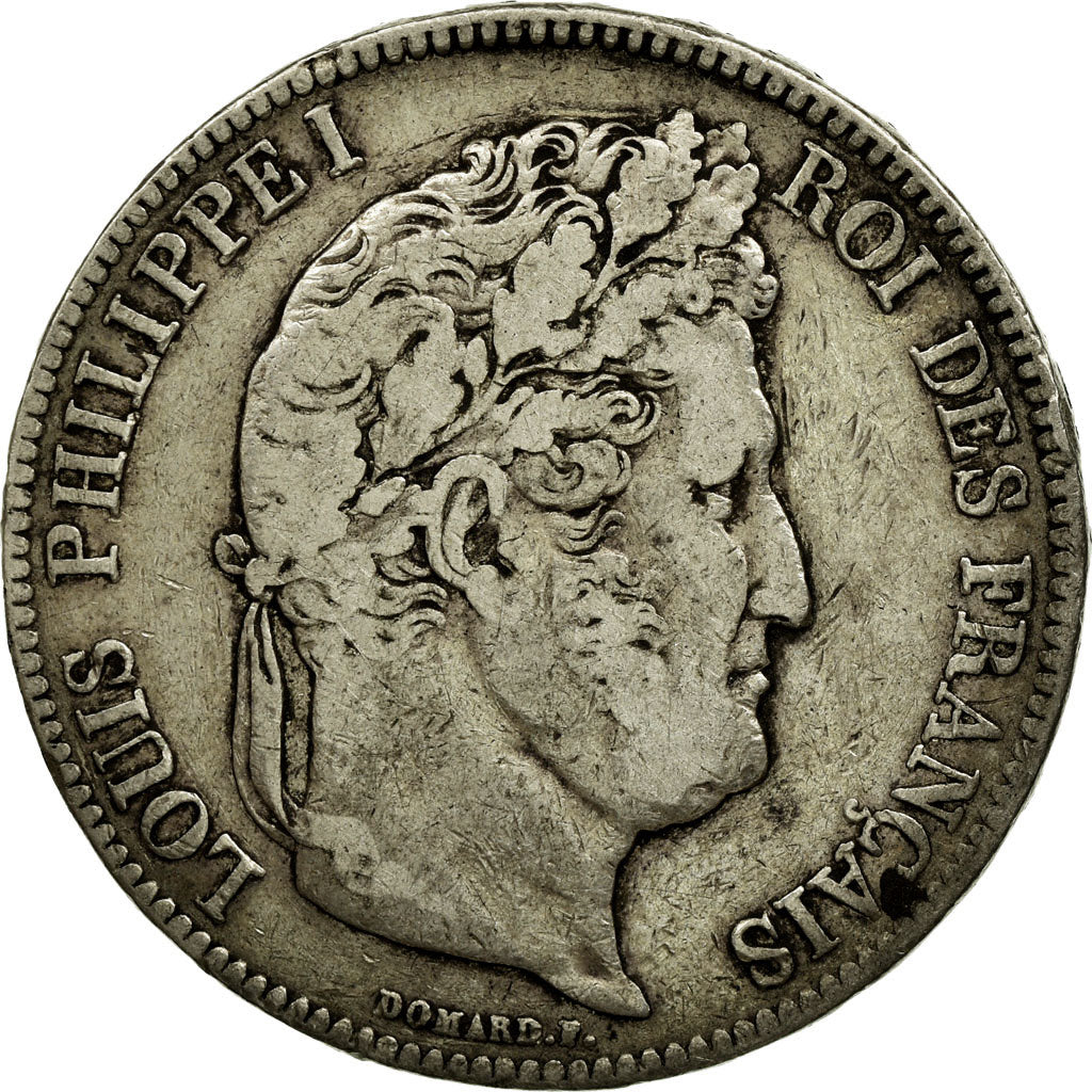 Münze, Frankreich, Louis-Philippe, 5 Francs, 1833, Nantes, S+, Silber