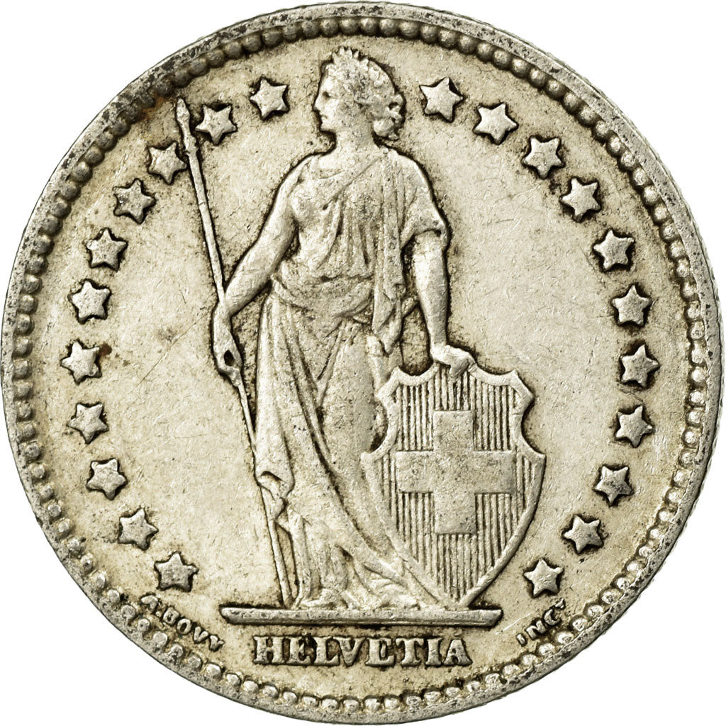 Coin, Switzerland, Franc, 1908, Bern, VF(30-35), Silver, KM:24
