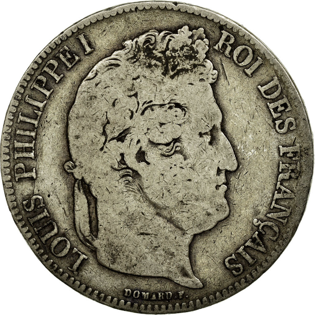 Monnaie, France, Louis-Philippe, 5 Francs, 1839, Rouen, TB, Argent, KM:749.2