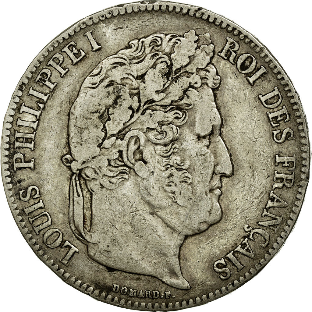 Coin, France, Louis-Philippe, 5 Francs, 1838, Lille, EF(40-45), Silver