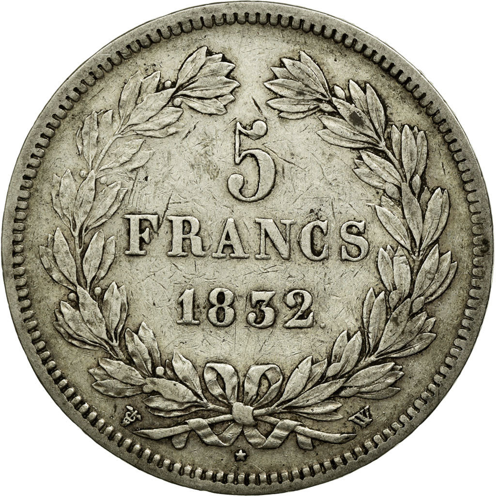 Monnaie, France, Louis-Philippe, 5 Francs, 1832, Lille, TTB+, Argent