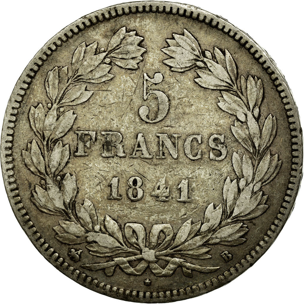 Monnaie, France, Louis-Philippe, 5 Francs, 1841, Rouen, TTB, Argent, KM:749.2