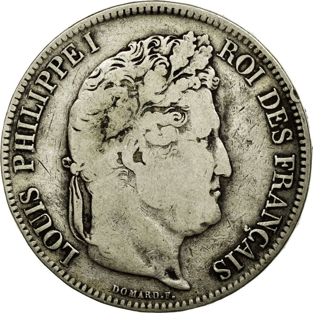 Coin, France, Louis-Philippe, 5 Francs, 1834, Marseille, VF(20-25), Silver