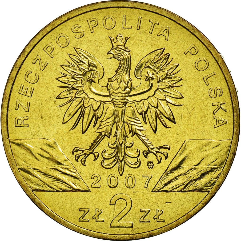 Moneda, Polonia, Grey Seal, 2 Zlote, 2007, Warsaw, MBC, Latón, KM:578