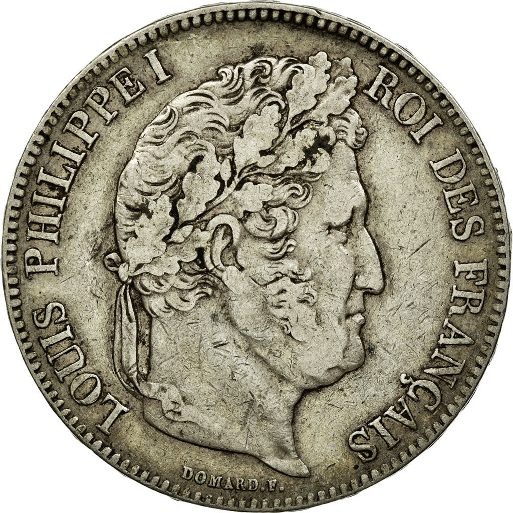 Coin, France, Louis-Philippe, 5 Francs, 1834, Lille, EF(40-45), Silver